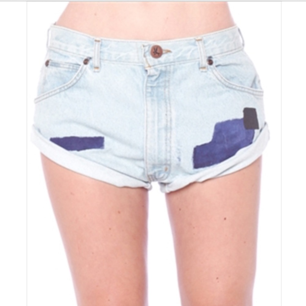 One Teaspoon Vintage Bandits Denim Shorts Size S